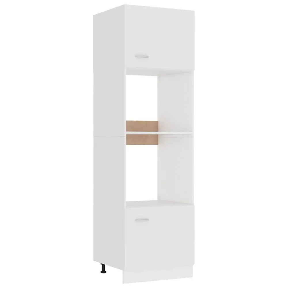 mikrobølgeovnsskab "Lyon" alabast 60x57x207 cm konstrueret træ