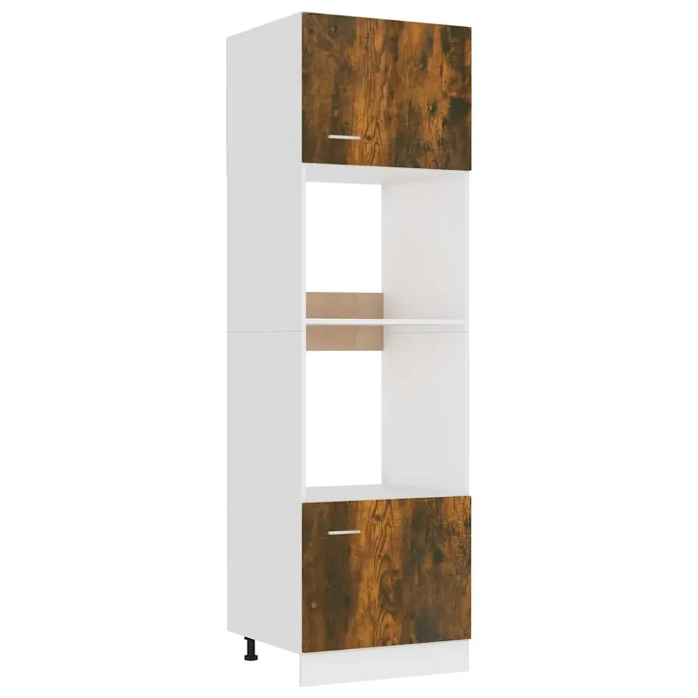 mikrobølgeovnsskab "Lyon" røget eg 60x57x207 cm manufactured træ