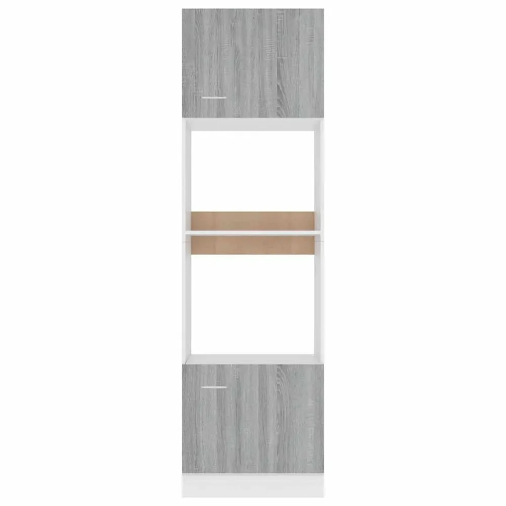 mikrobølgeovnsskab "Lyon" grå Sonoma 60x57x207 cm designed træ