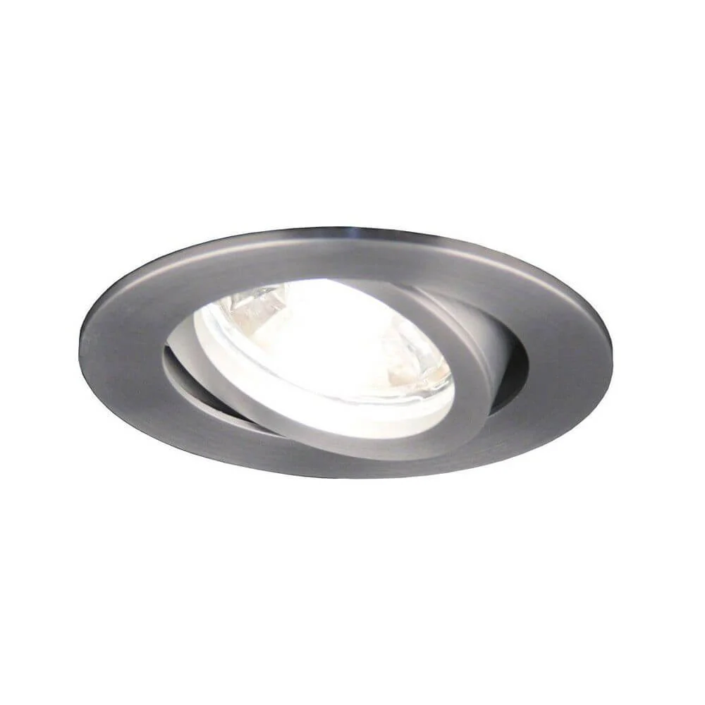 s.luce GU10 indbygget spotlight True, drejelig, 230 V, mat aluminium