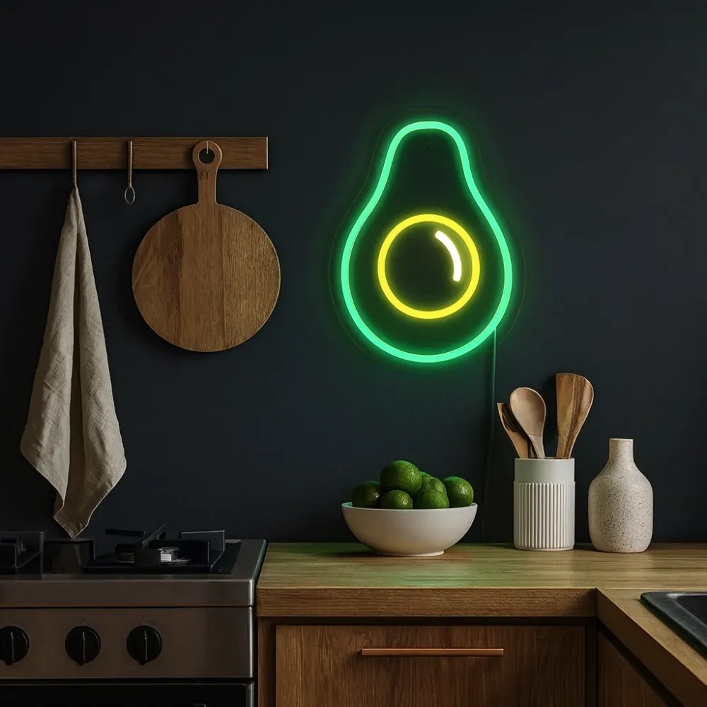 Avocado Neon Væglampe