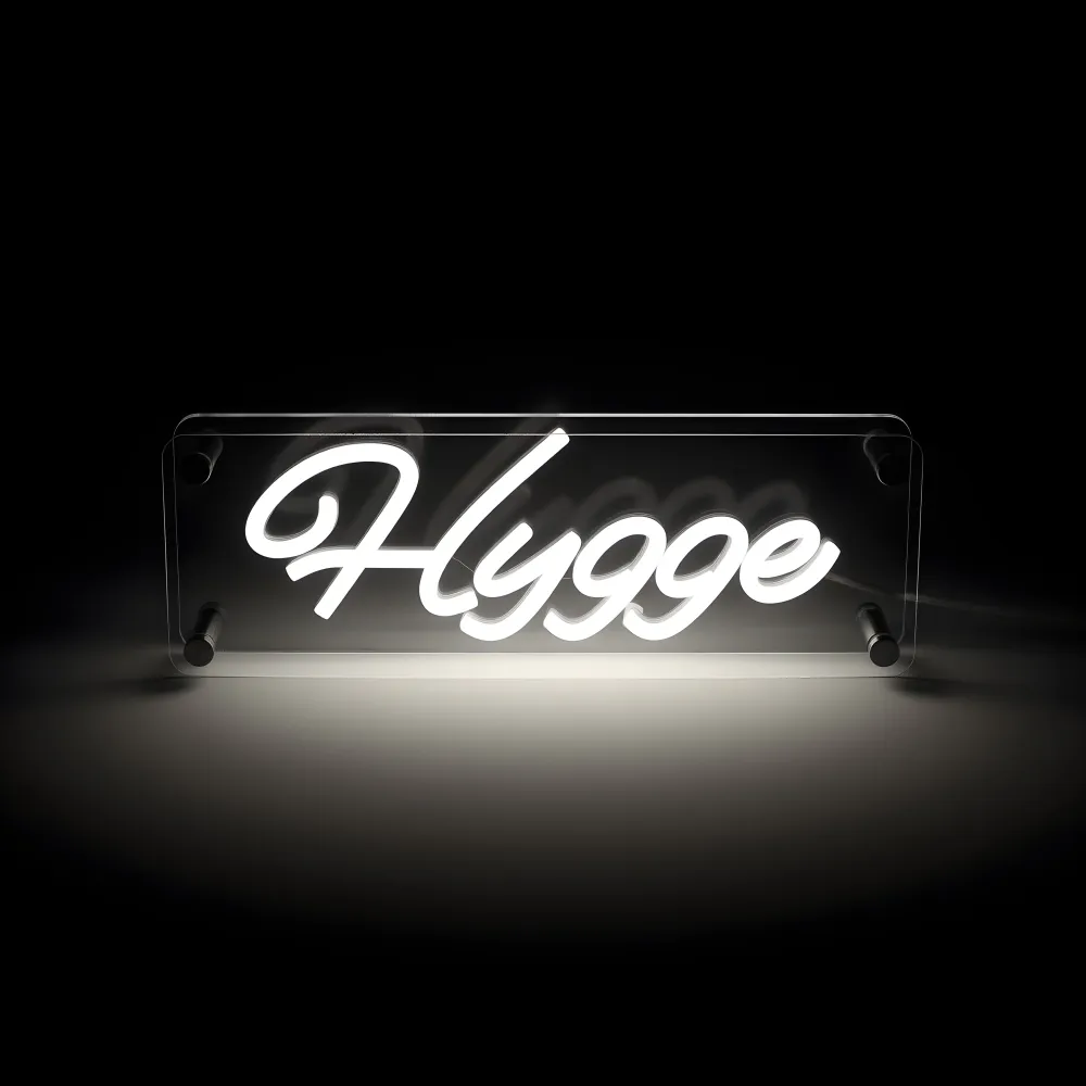 Hygge LED Neon Box Bordlampe