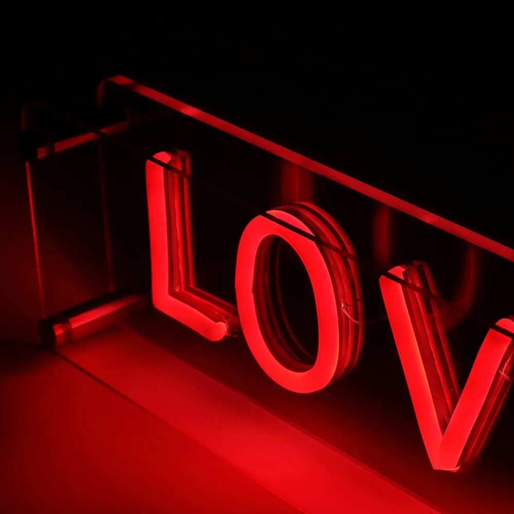 LOVE LED Neon Box Bordlampe
