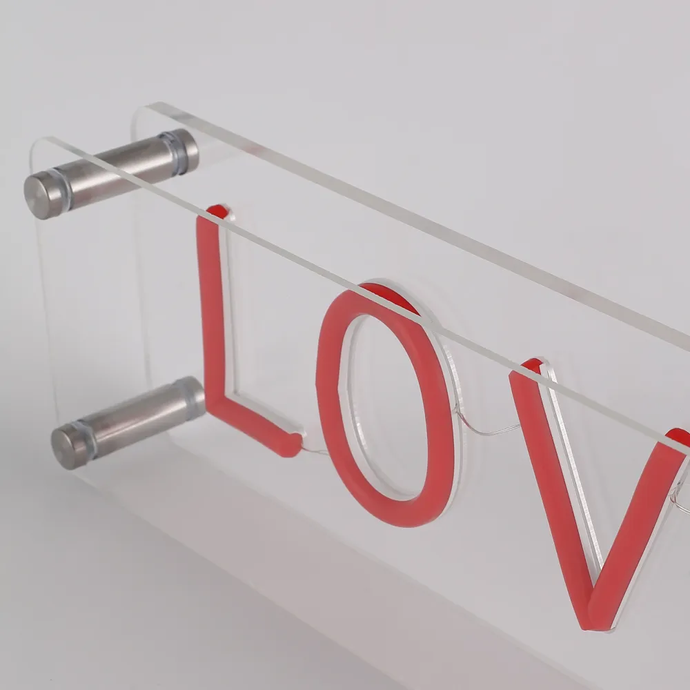 LOVE LED Neon Box Bordlampe