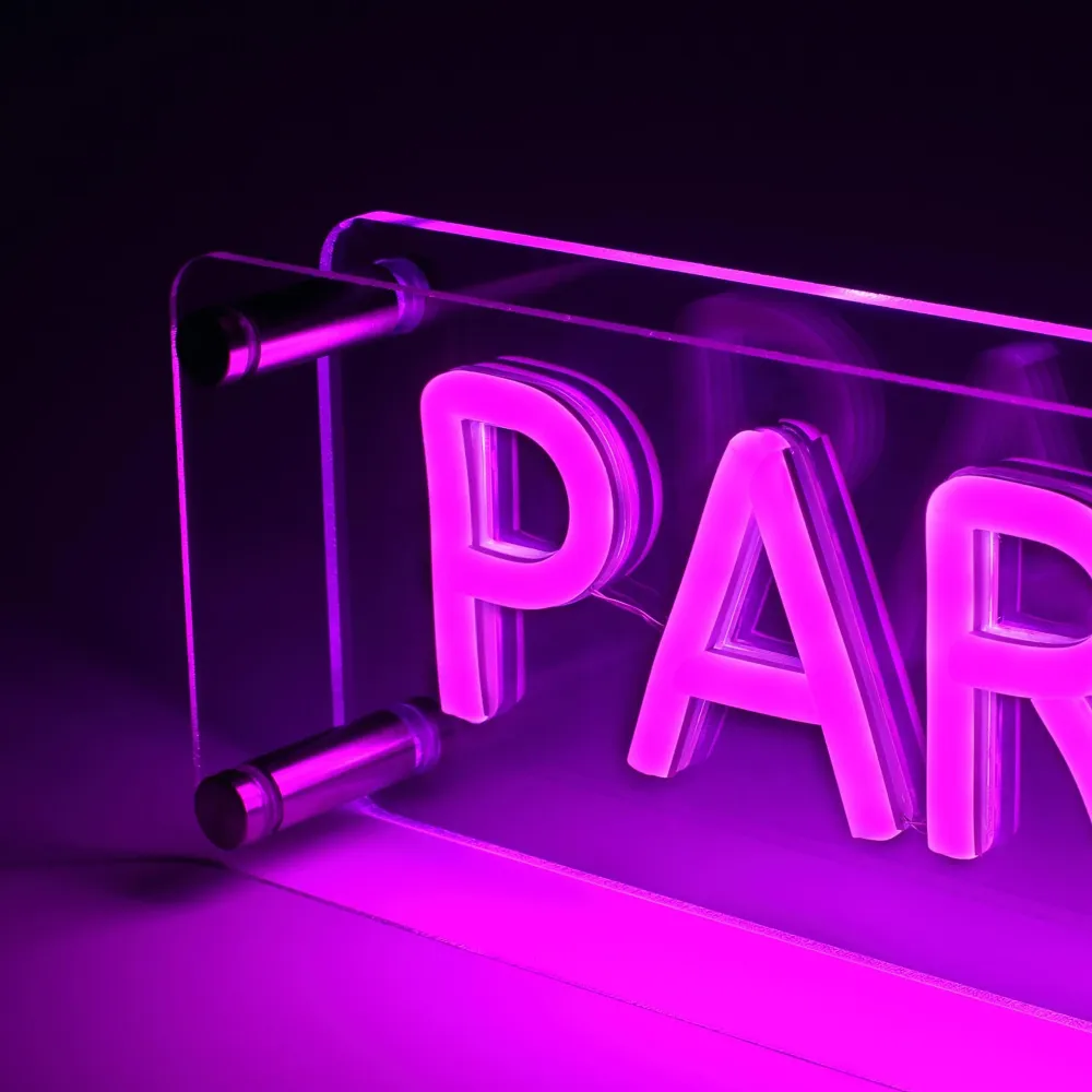 Paris LED Neon Box Bordlampe