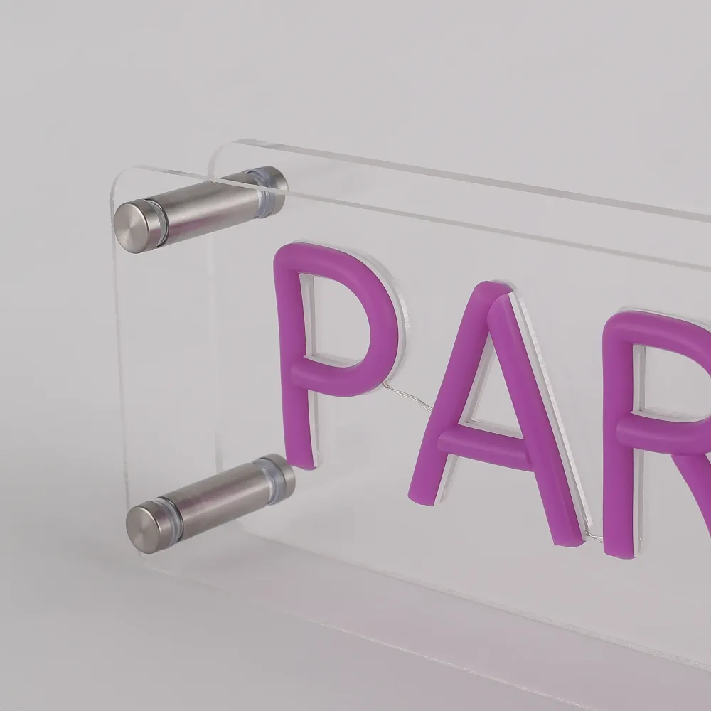 Paris LED Neon Box Bordlampe