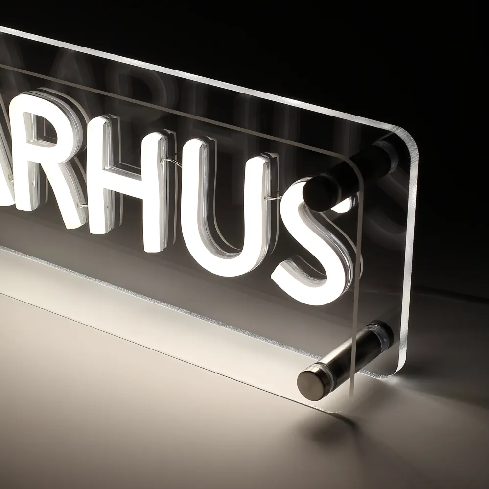 Århus LED Neon Box Bordlampe