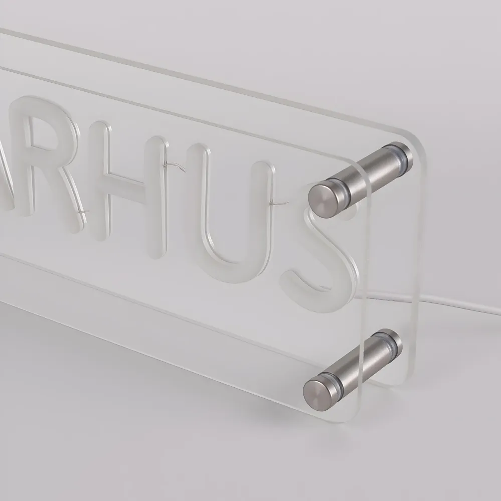 Århus LED Neon Box Bordlampe