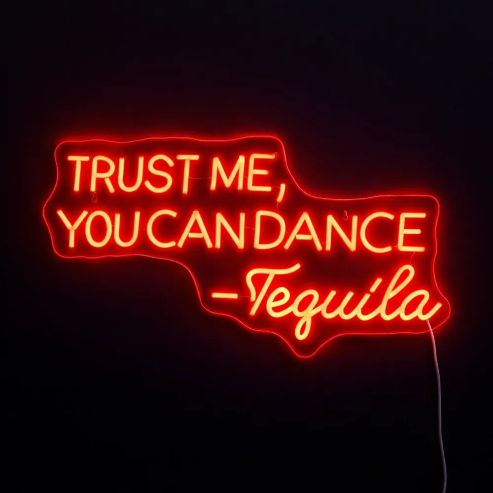 Trust Me You Can Dance Neon Væglampe Rød