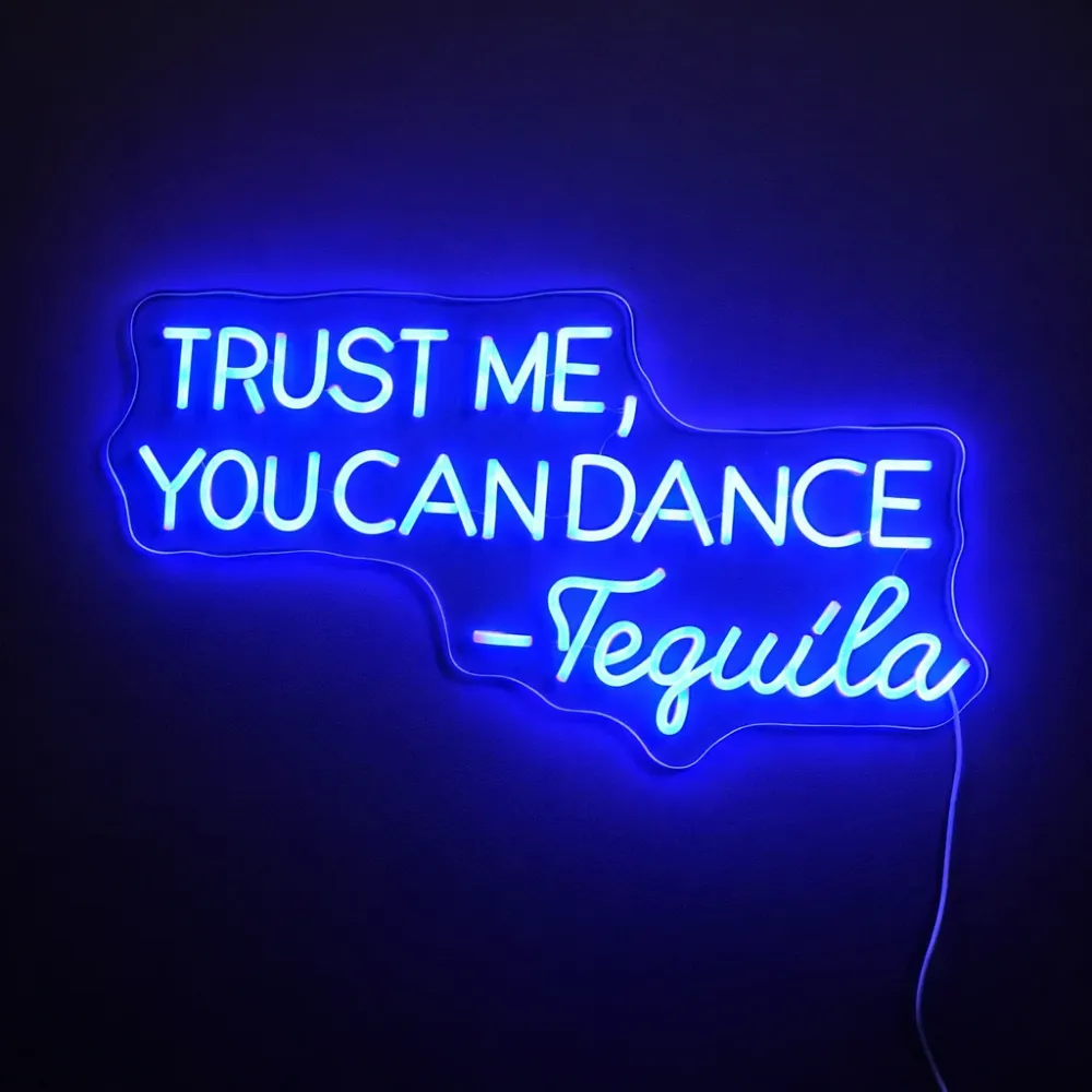 Trust Me You Can Dance Neon Væglampe Blå