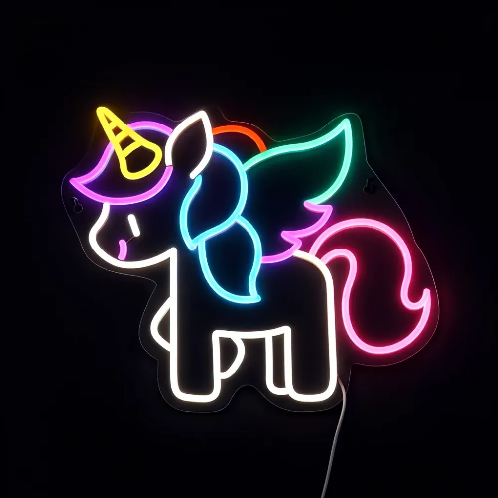 Unicorn Baby Neon Væglampe