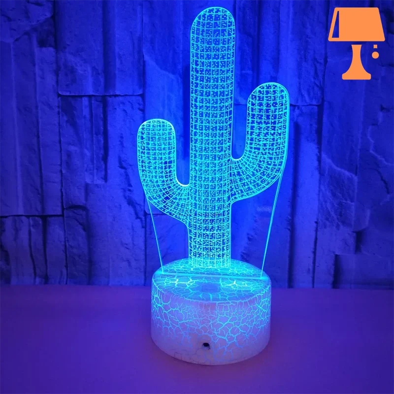 CactusGlow - Legefuld farveskiftende kaktuslampe en levende atmosfære