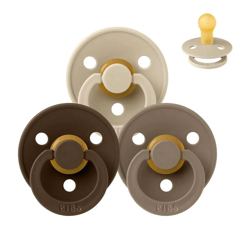 BIBS Rund Colour Sut - Sampak - 3 stk. - Str. 1 - 50 Shades Coffee
