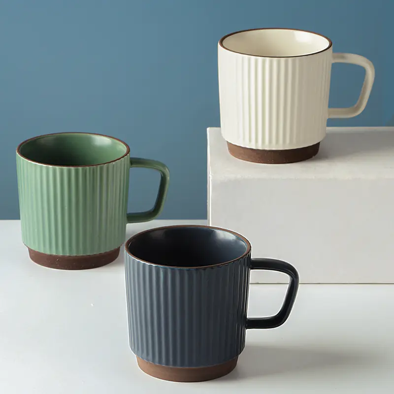 Japanese Retro Ler Coffee Mug - Nordic Style Blue
