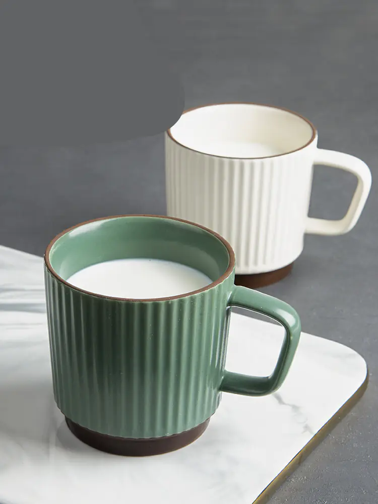 Japanese Retro Ler Coffee Mug - Nordic Style Blue