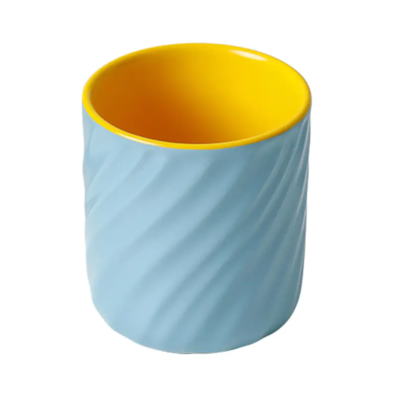 Nordic Pared-down Ceramic Coffee Mug Couples Blue