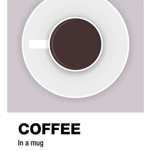 plakat: coffee mug - dusty lilac 60