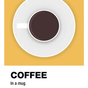plakat: coffee mug - honeycomb 60