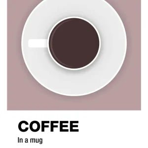 plakat: coffee mug - letvægt rose 60
