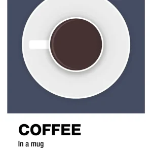 plakat: coffee mug - petrol 60