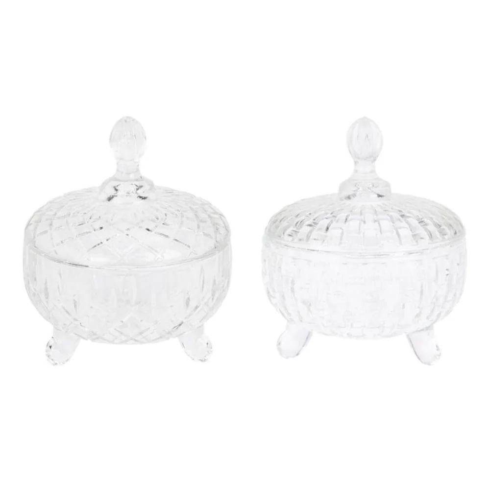 Glas krukke med låg 1 stk. - 200 ml - assorteret mønster