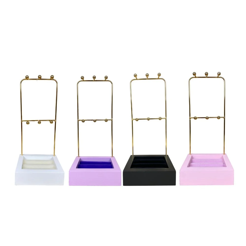 Smykkestativ 1 stk - 10x9x24cm assorteret farve