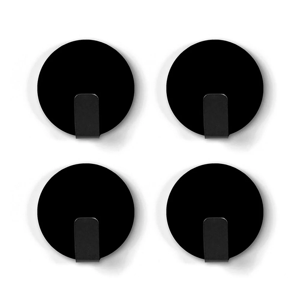 Magnetkroge sorte, 4-pak - køleskabsmagneter