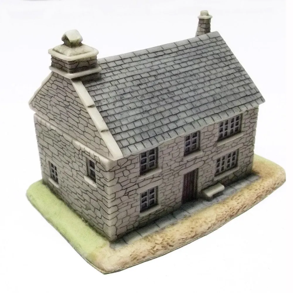 Landsbysamlingen sæt 17 håndmalede engelske porcelænshuse /0022