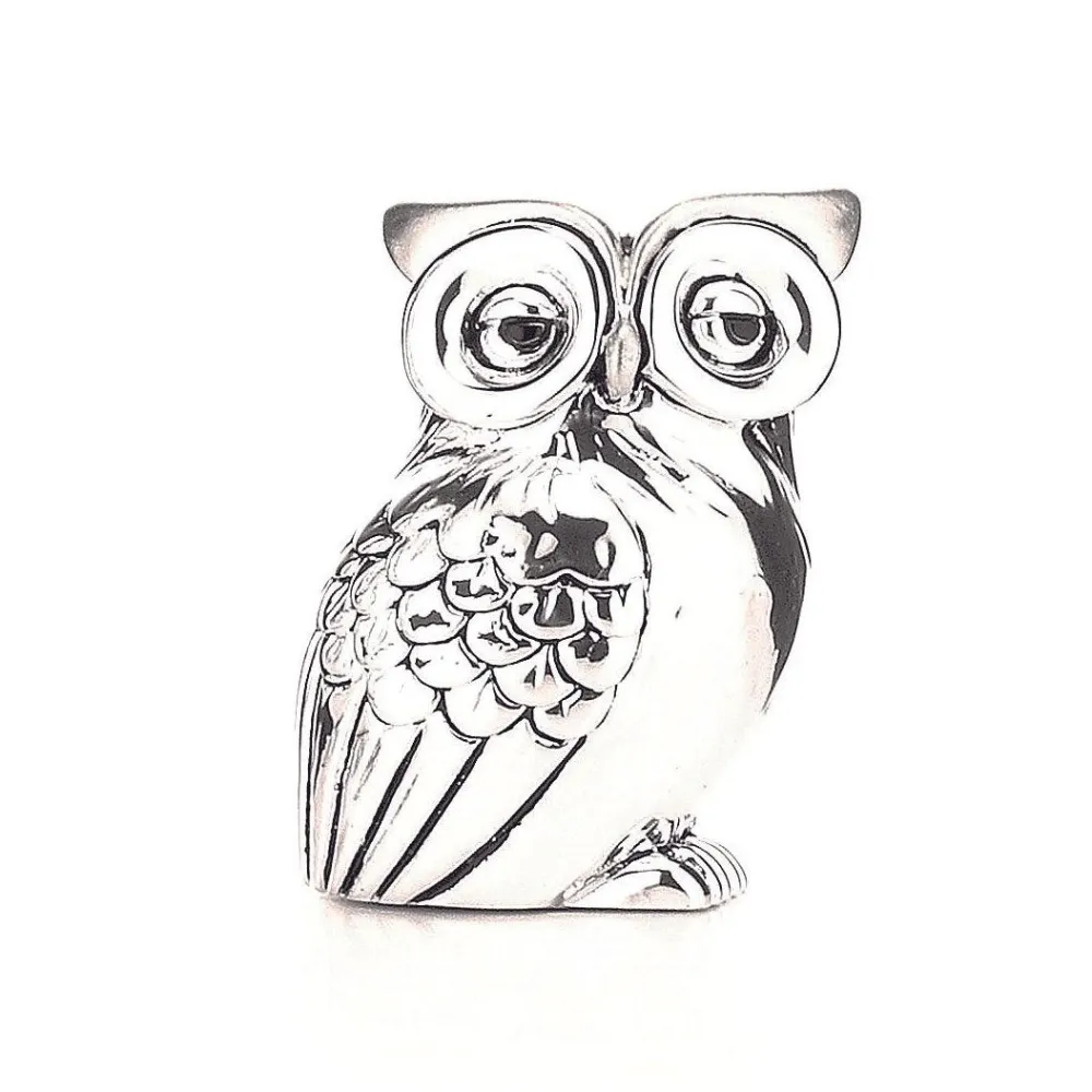 Owl sovereigns h 5,5 cm sølvlaminat harpiks R 18141