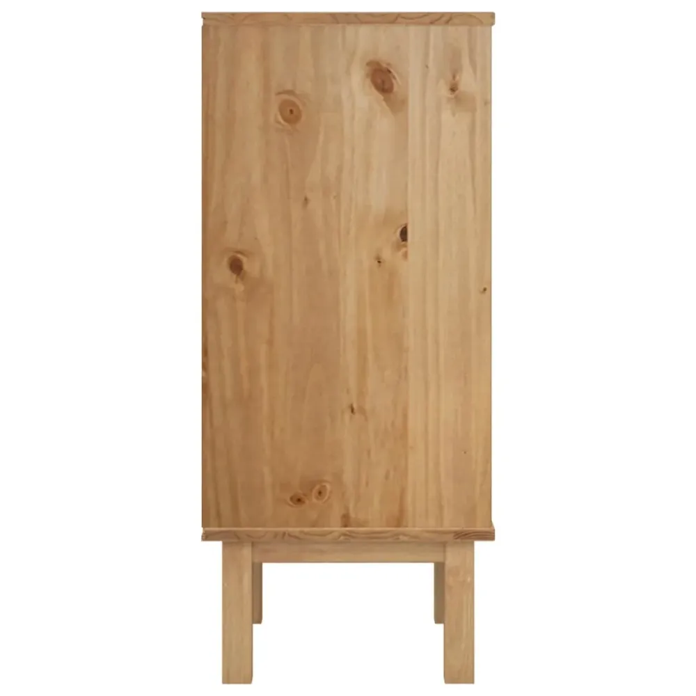Kommode Otta 45X39X90 Cm Massivt Fyrretræ Brun