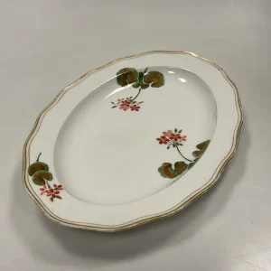 Royal Copenhagen Art Nouveau Stel No. 225 Pelargonoe Ovalt Fad No. 2043
