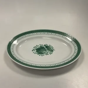 Royal Copenhagen Grøn Tranquebar Ovalt Fad No. 928