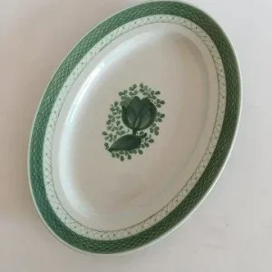 Royal Copenhagen Grøn Tranquebar Ovalt Serveringsfad No. 929