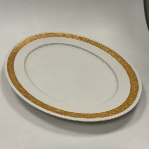 Royal Copenhagen Guld Vifte Stort Ovalt Serverings fad No 11510