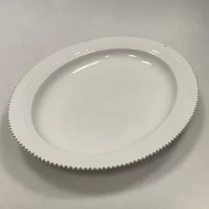 Royal Copenhagen Hvid Flora Danica Ovalt Serveringsfad No 3517