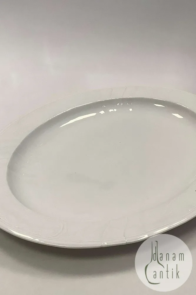 Royal Copenhagen Juliane Marie, hvid Oval Serveringsfad No 12008