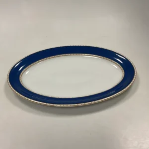 Royal Copenhagen Liselund Mørkeblå Ovalt fad No 374