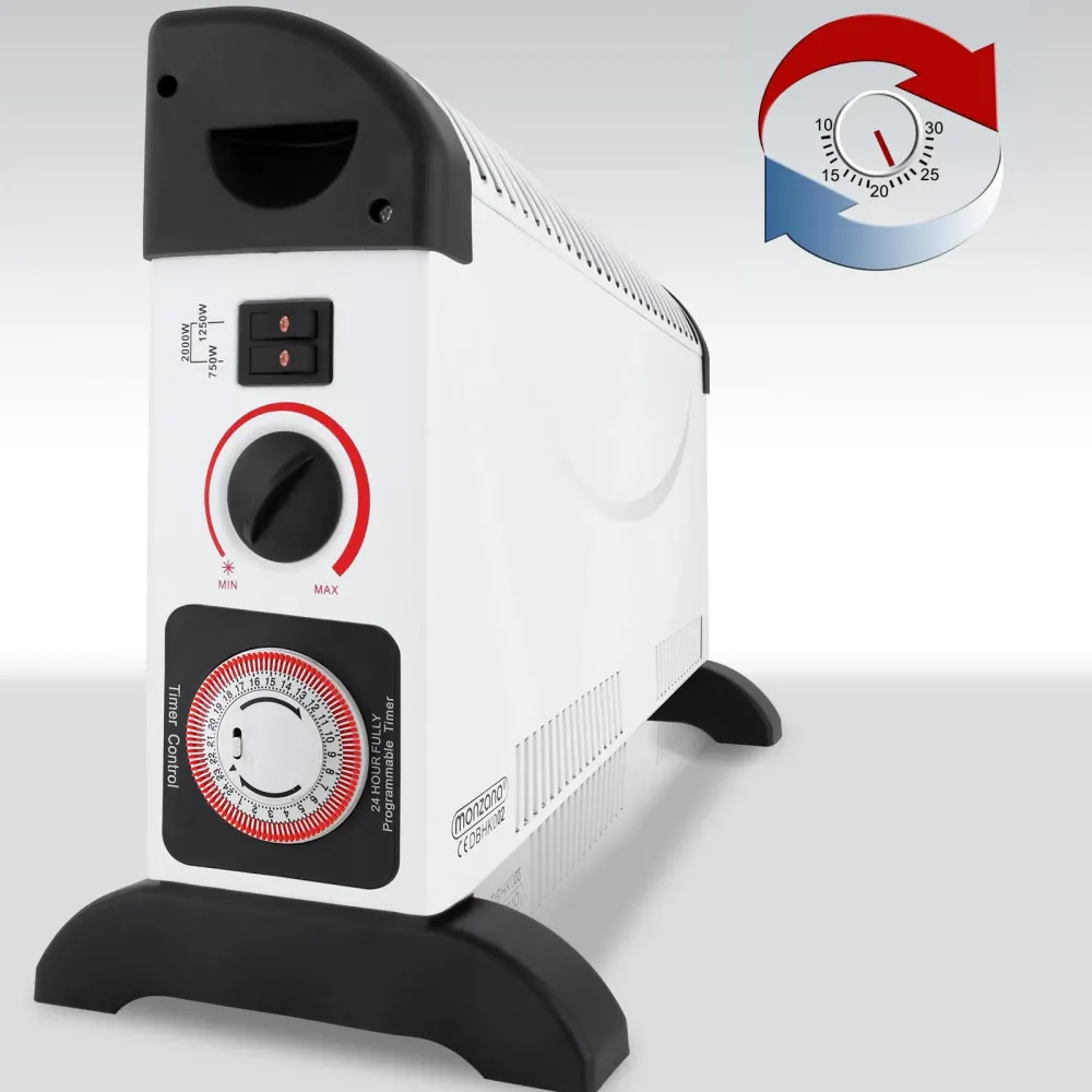 Konvektorvarmer ivory 2000W inkl. timer