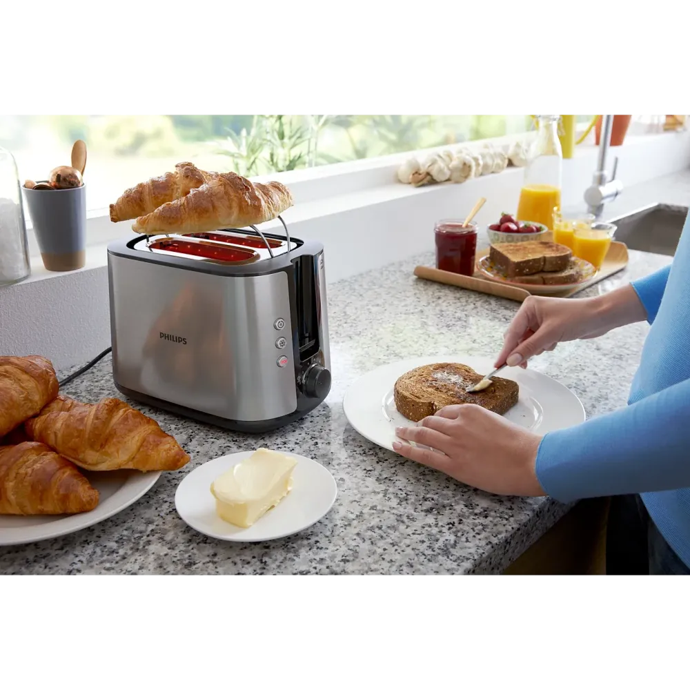 Philips brødrister opretstående chromed HD2650/90