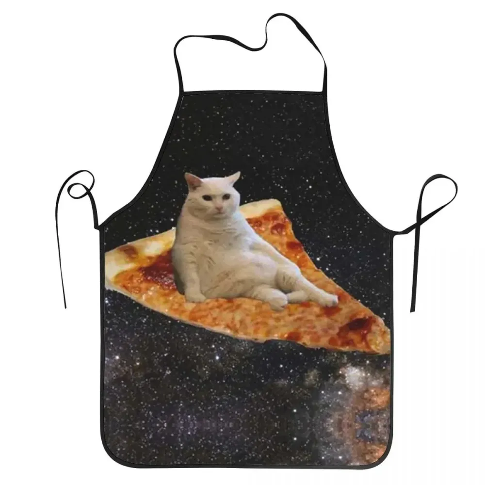 Unisex Space Pizza-køkkenforklæde med dovendyr på pizza-design 50x75cm