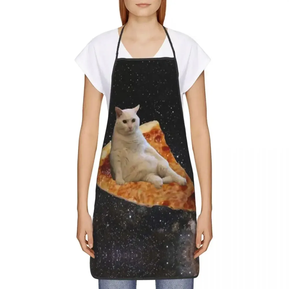 Unisex Space Pizza-køkkenforklæde med dovendyr på pizza-design 50x75cm