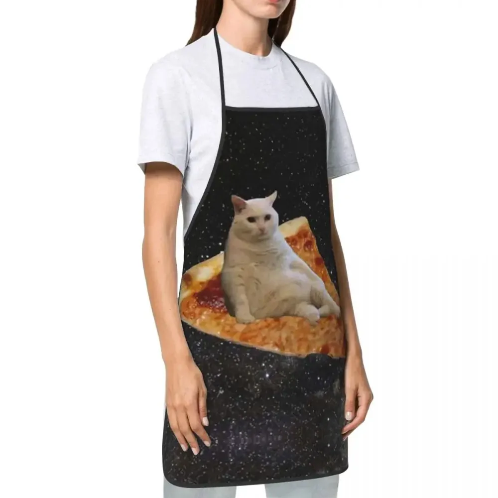 Unisex Space Pizza-køkkenforklæde med dovendyr på pizza-design 50x75cm