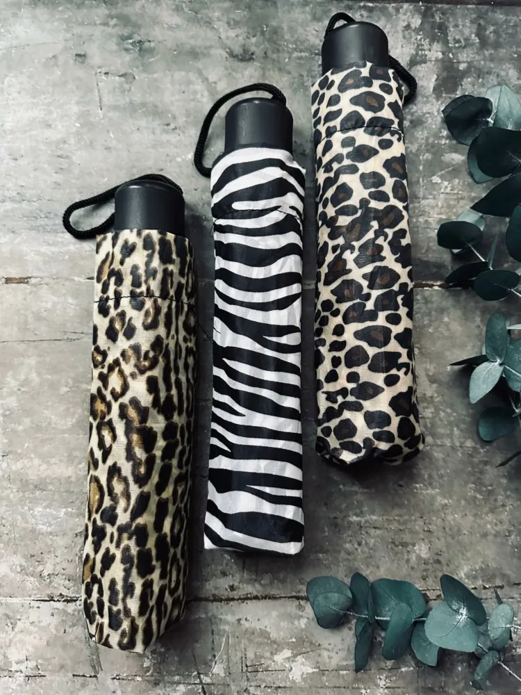 Paraply - Gylden leopard
