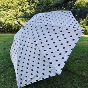 Paraply - Hvid med dots
