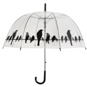 Paraply - transparent birds on wire