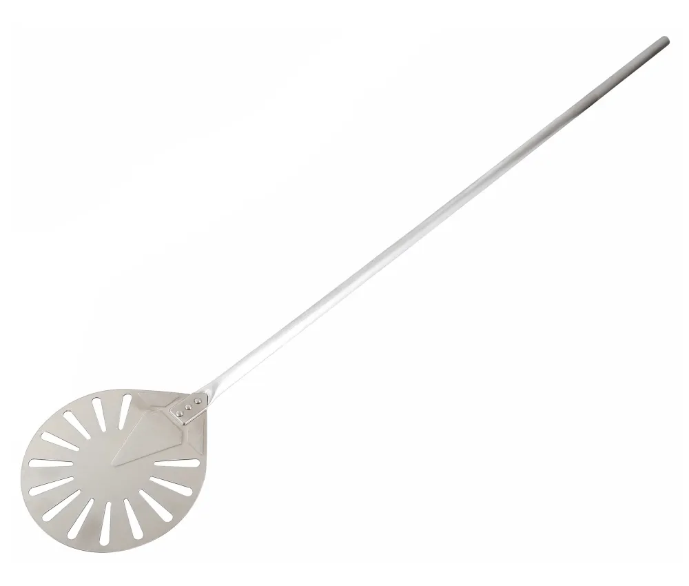 Durable metal pizzaspade rund perforeret 23-120