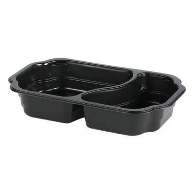 Bakke 2-rum Take Away 1/4 GN 700/400 ml 250x159x45 mm PP Sort,246 stk/krt