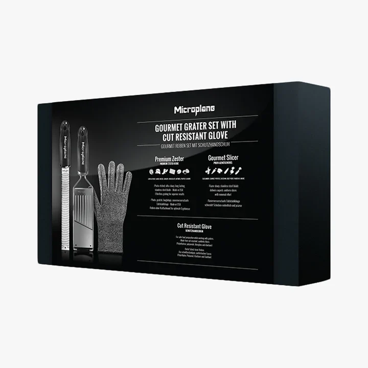 Microplane - Gourmet Grater sæt med Skæreresistent handske