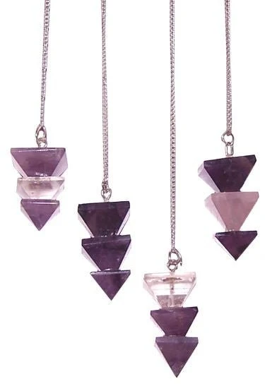 Krystal Pendul Pyramide, Blandede Ædelsten
