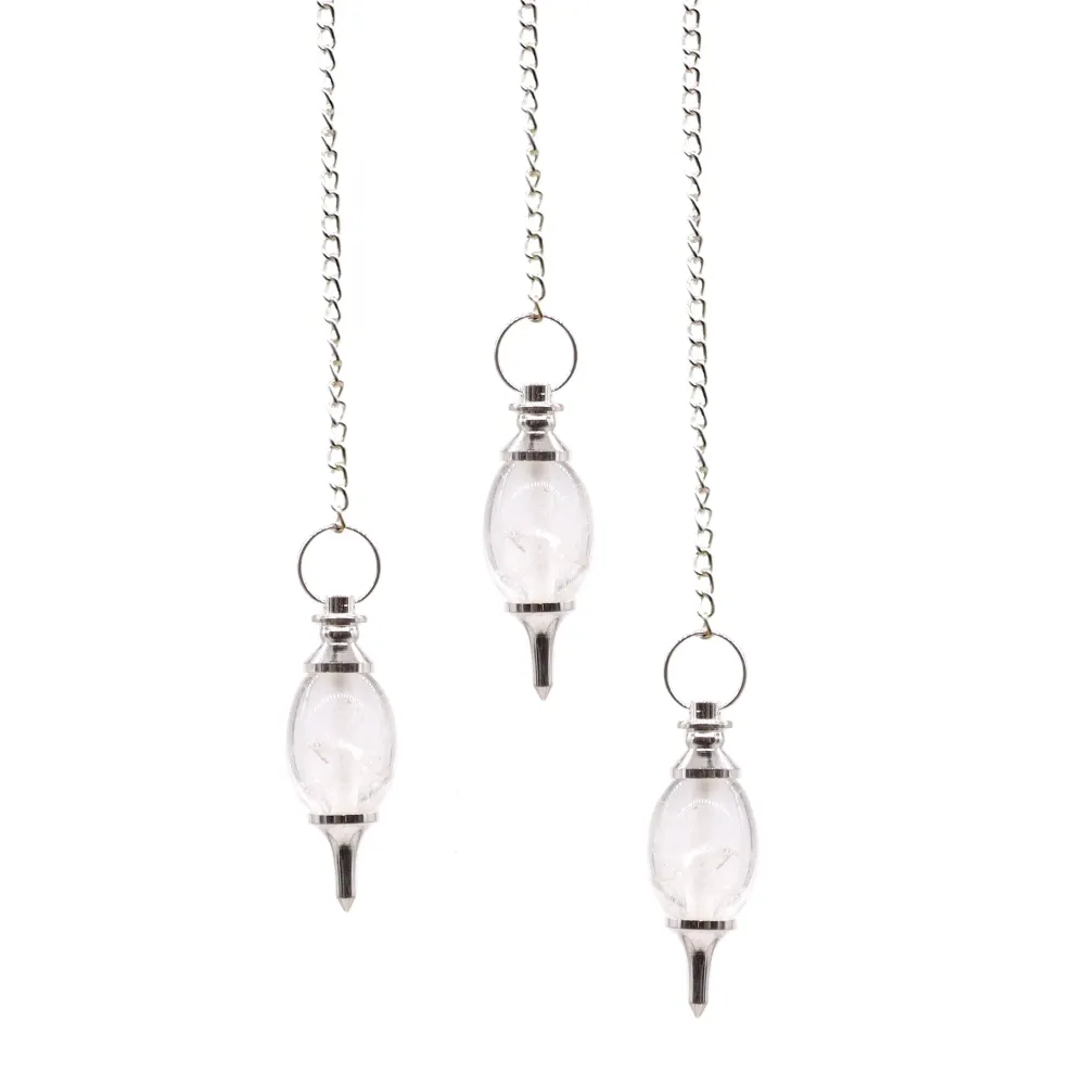 Kvarts Krystal Pendul Lingam Formet